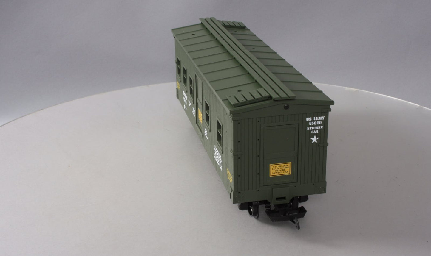 USA Trains R1849 G Scale U.S. Army Kitchen Car