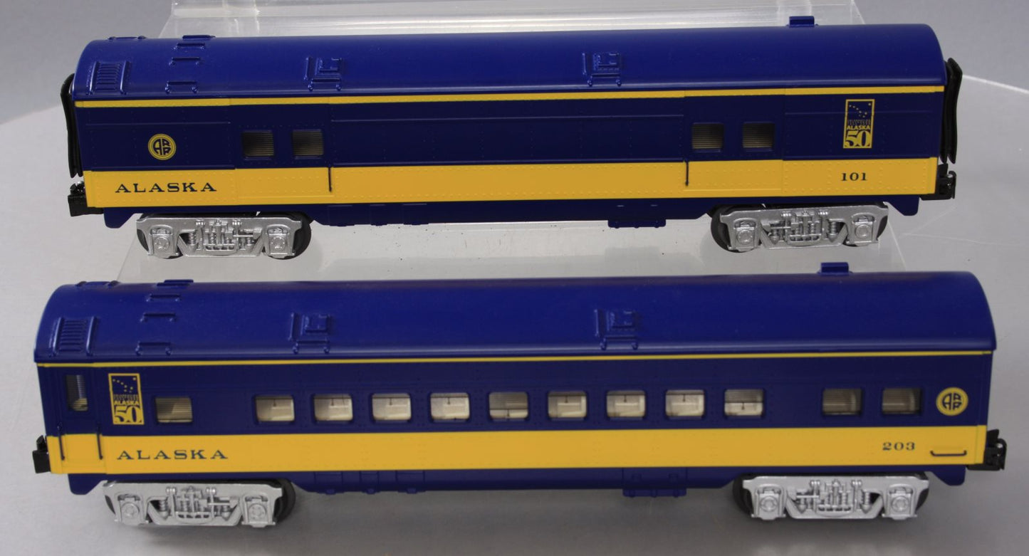 RMT 93133-1 O Alaska Streamliner Passenger Baggage & Coach Car (Set of 2)