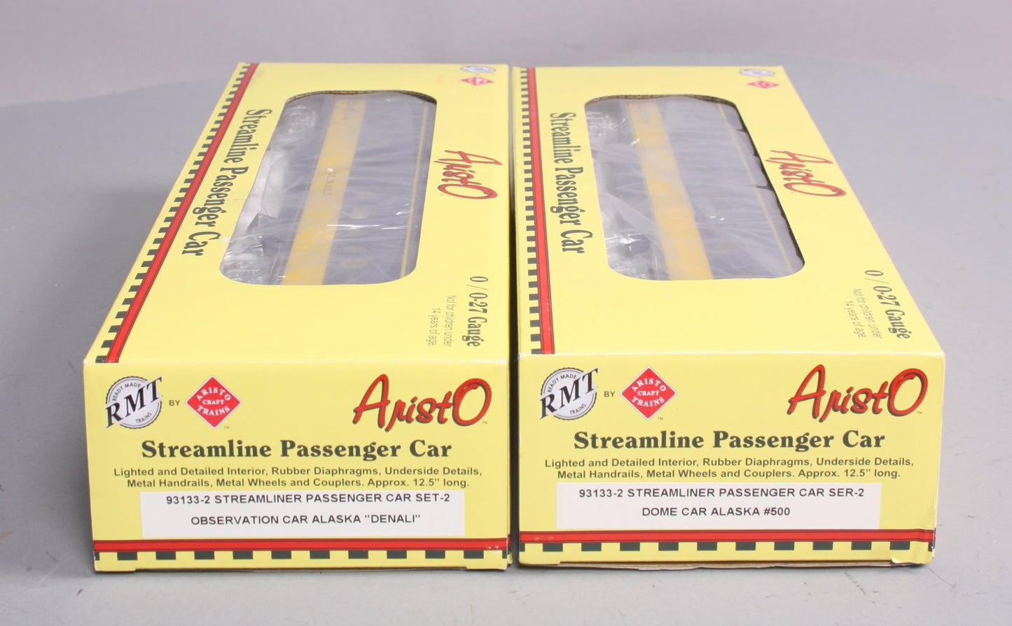 RMT 93133-2 O Alaska Streamliner Passenger Dome & Observation Car (Set of 2)