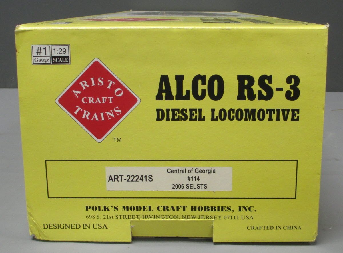 Aristo-Craft 22241S G Central of GA Alco RS-3 Diesel Locomotive #114