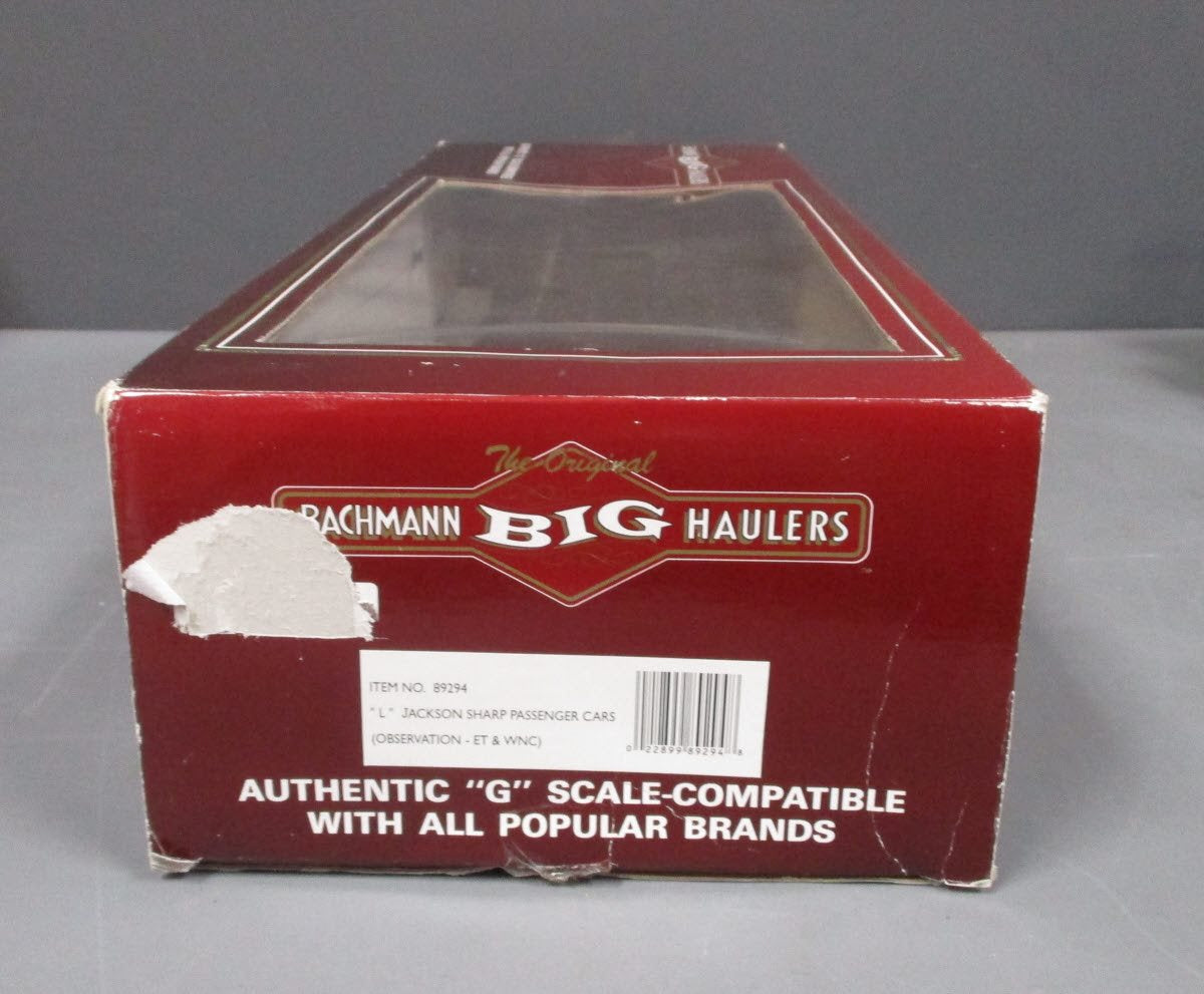 Bachmann 89294 G Scale ET&WNC Jackson Sharp Observation Car w/ Metal Wheels