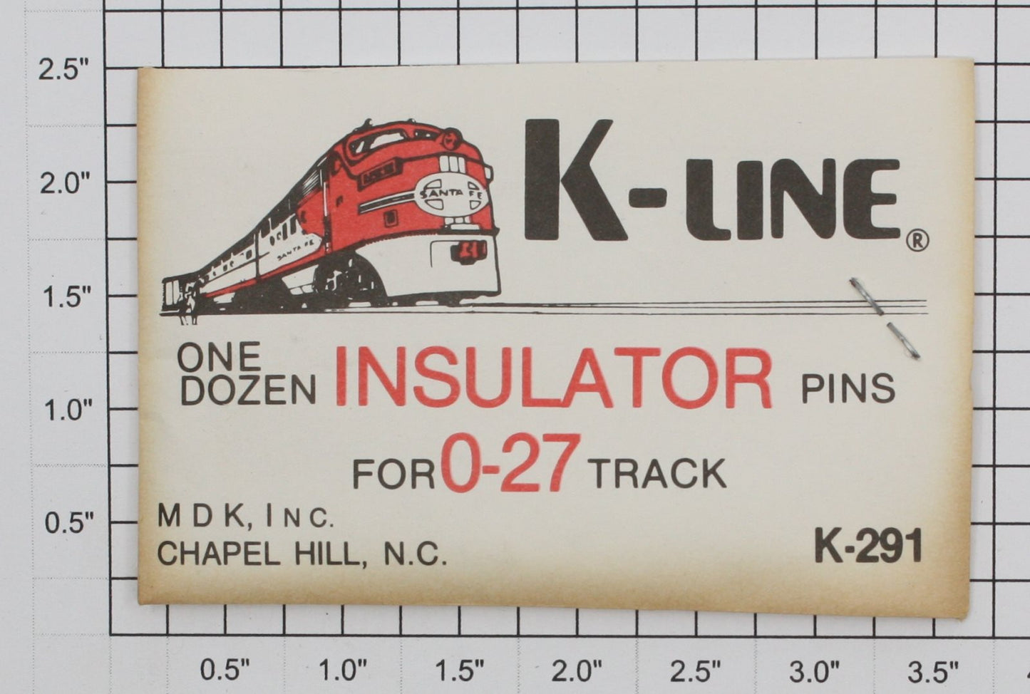 K-Line K-291 O27 Track Insulator Pins (Pack of 12)