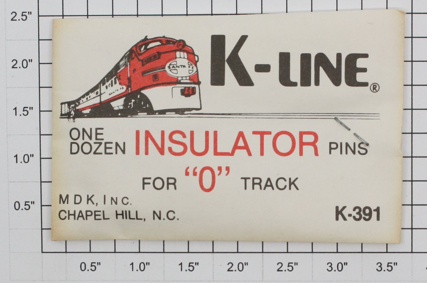 K-Line K-391 O Gauge Tubular Track Insulator Pins (Pack of 12)