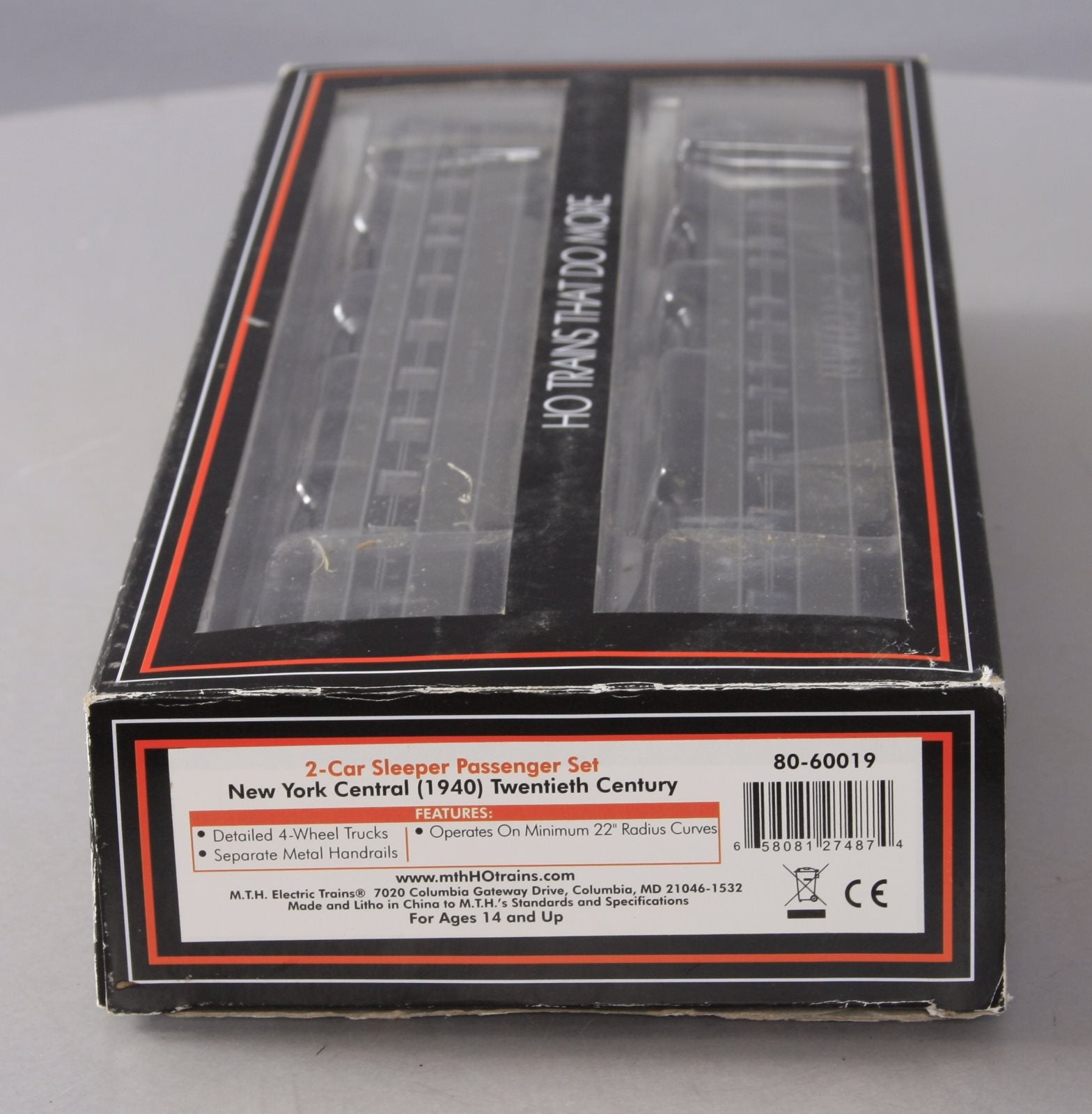 MTH 80-60019 HO New York Central 1940 2-Car Sleeper Passenger Set