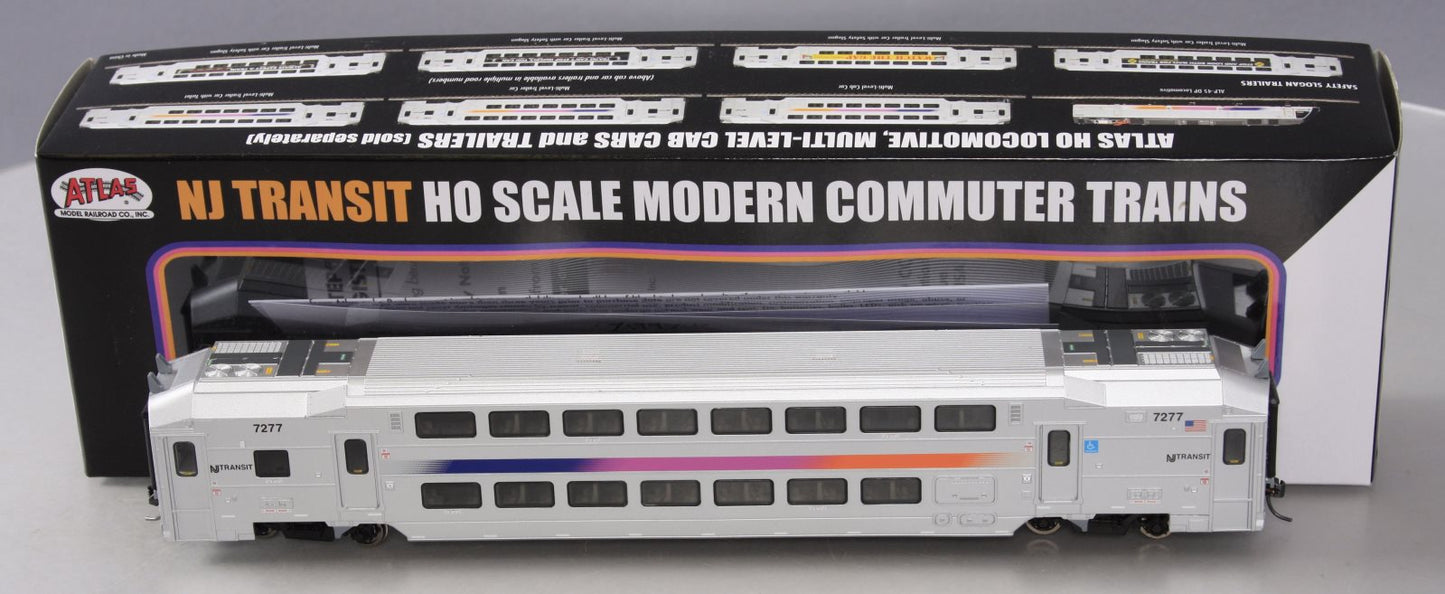 Atlas 20004116 HO New Jersey Transit Multi-level Commuter Coach Trailer #7277