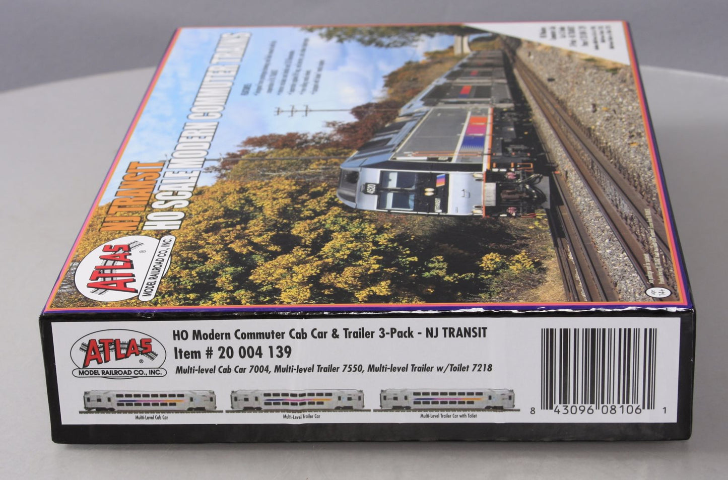 Atlas 20004139 Ho COMMUTER CAB & TRAILER 3pk