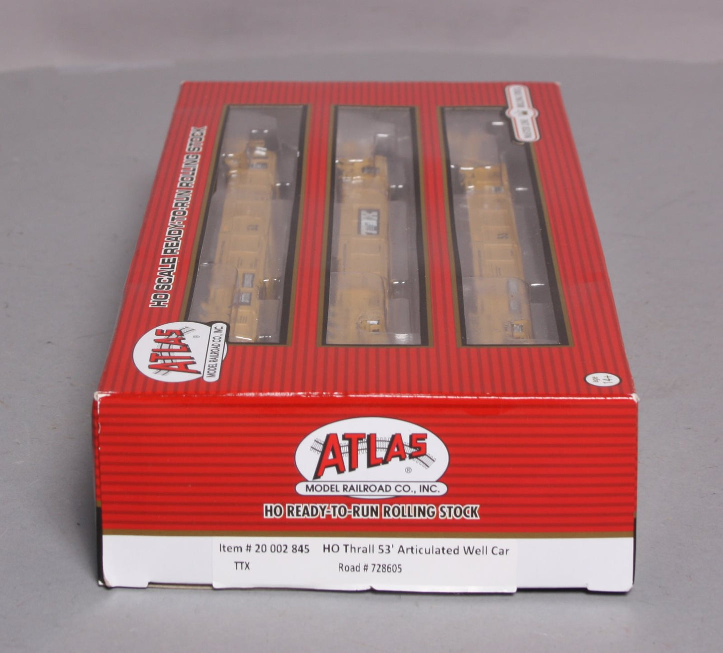 Atlas 20002845 HO TTX Thrall 53' Aticulated Well Car #728605 (Set of 3)