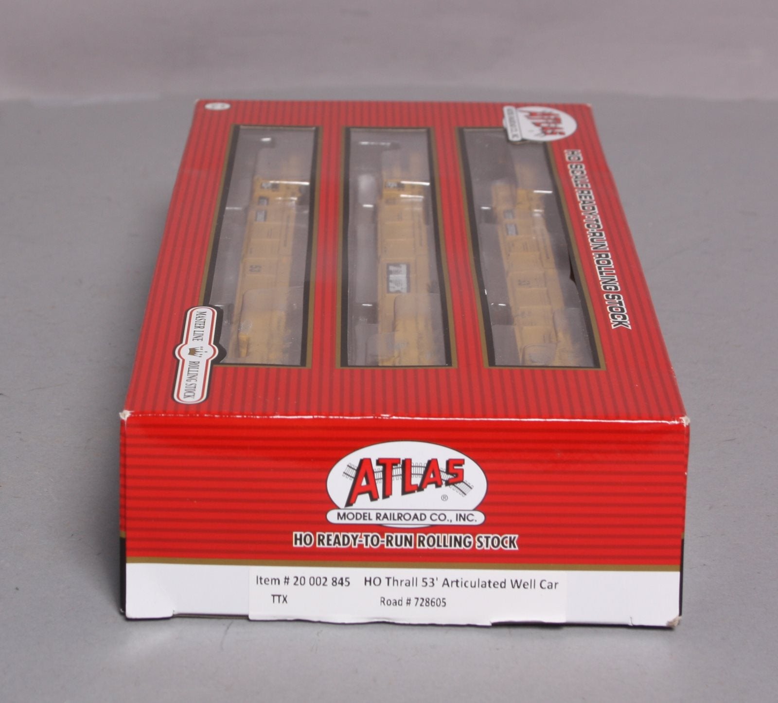 Atlas 20002845 HO TTX Thrall 53' Aticulated Well Car #728605 (Set of 3)