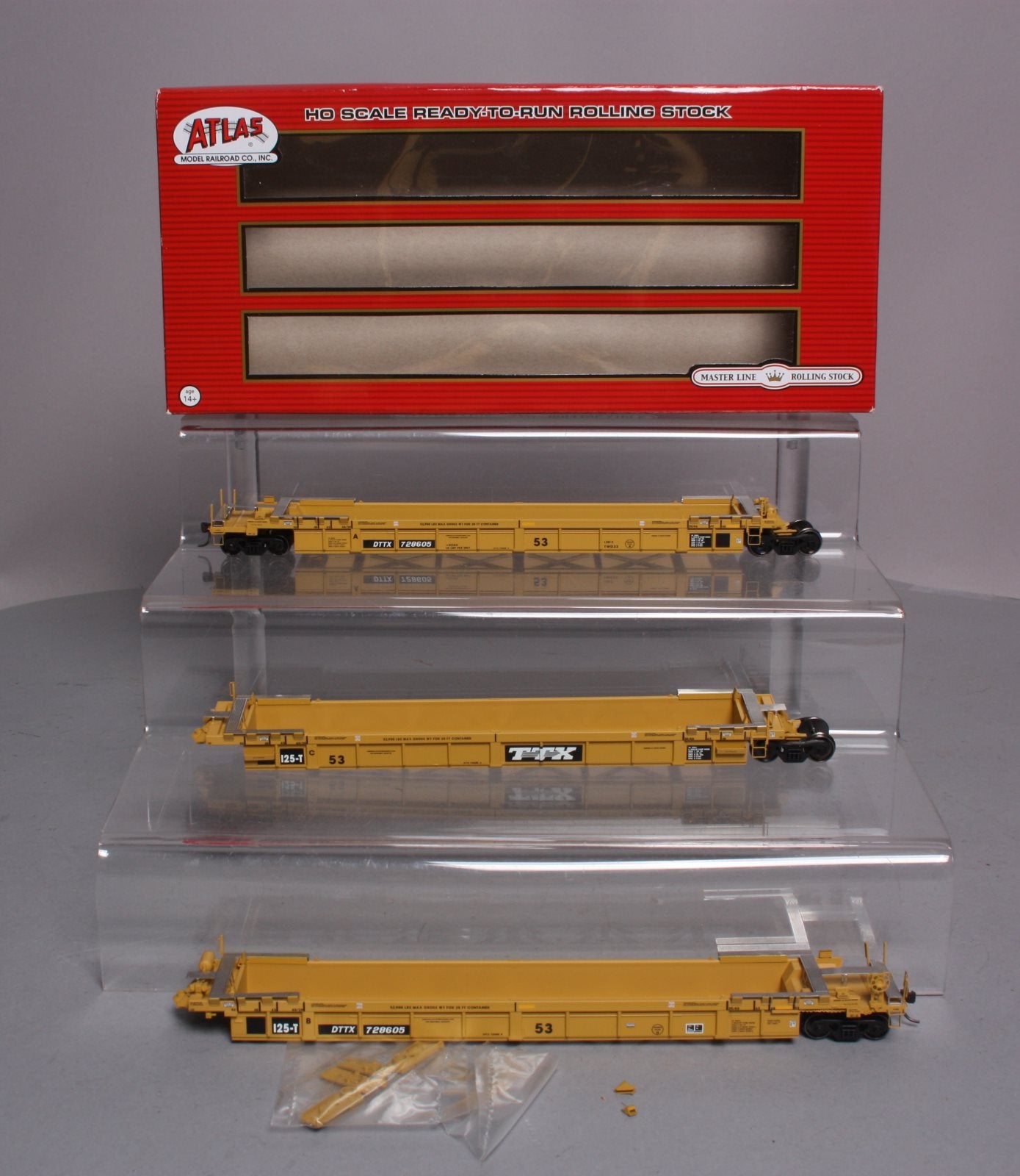 Atlas 20002845 HO TTX Thrall 53' Aticulated Well Car #728605 (Set of 3)