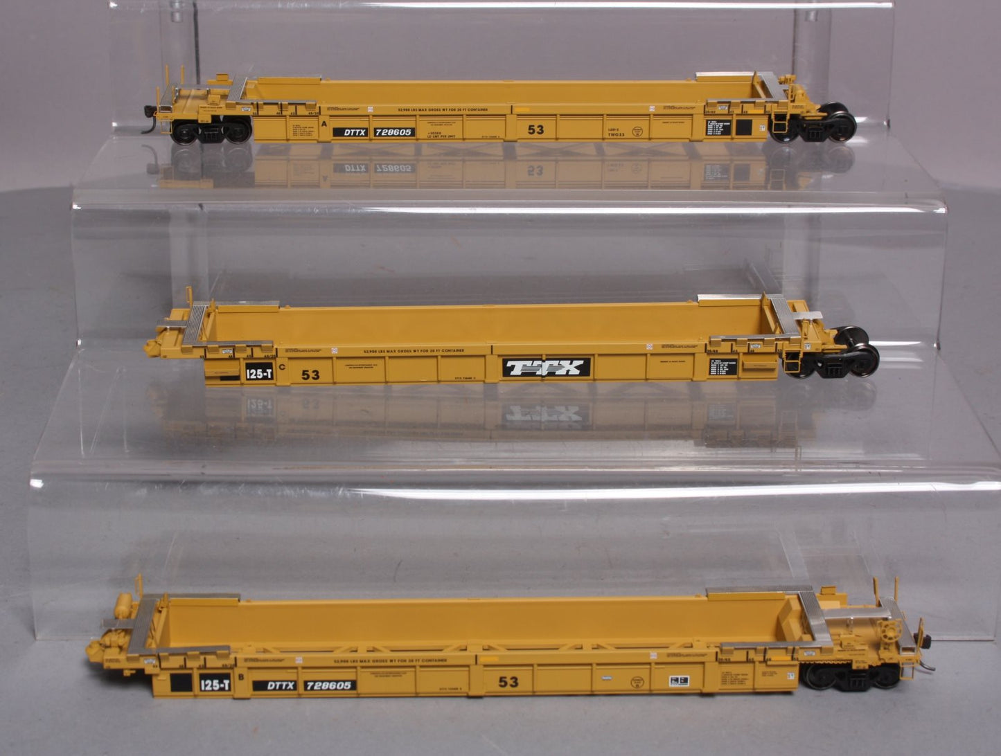 Atlas 20002845 HO TTX Thrall 53' Aticulated Well Car #728605 (Set of 3)