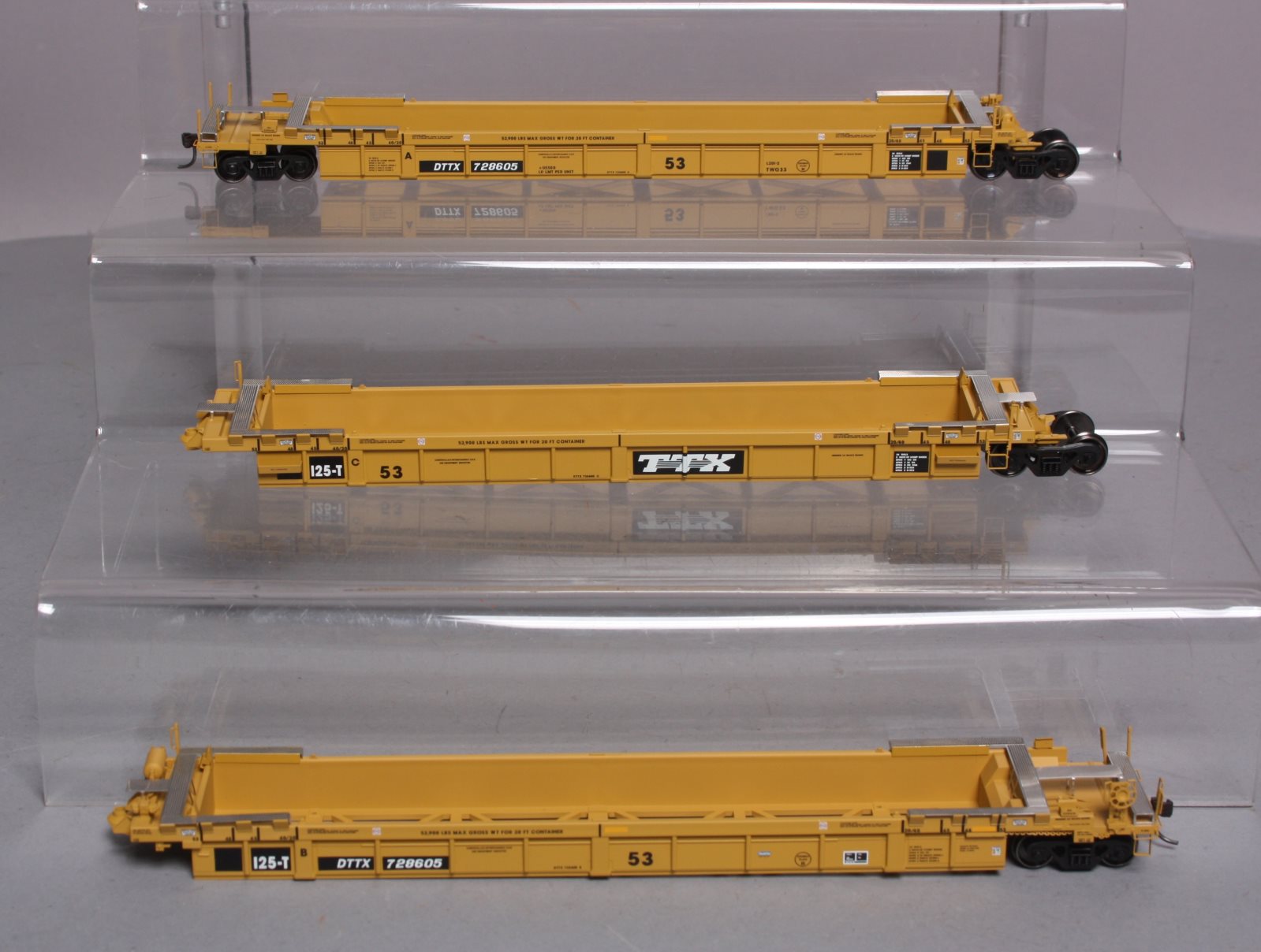 Atlas 20002845 HO TTX Thrall 53' Aticulated Well Car #728605 (Set of 3)