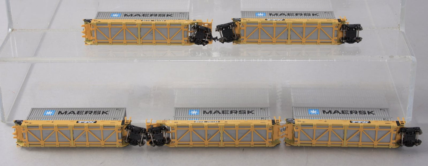 Kato 106-6144 N TTX Gunderson MAXI-I Double Stack Car #751193 Set