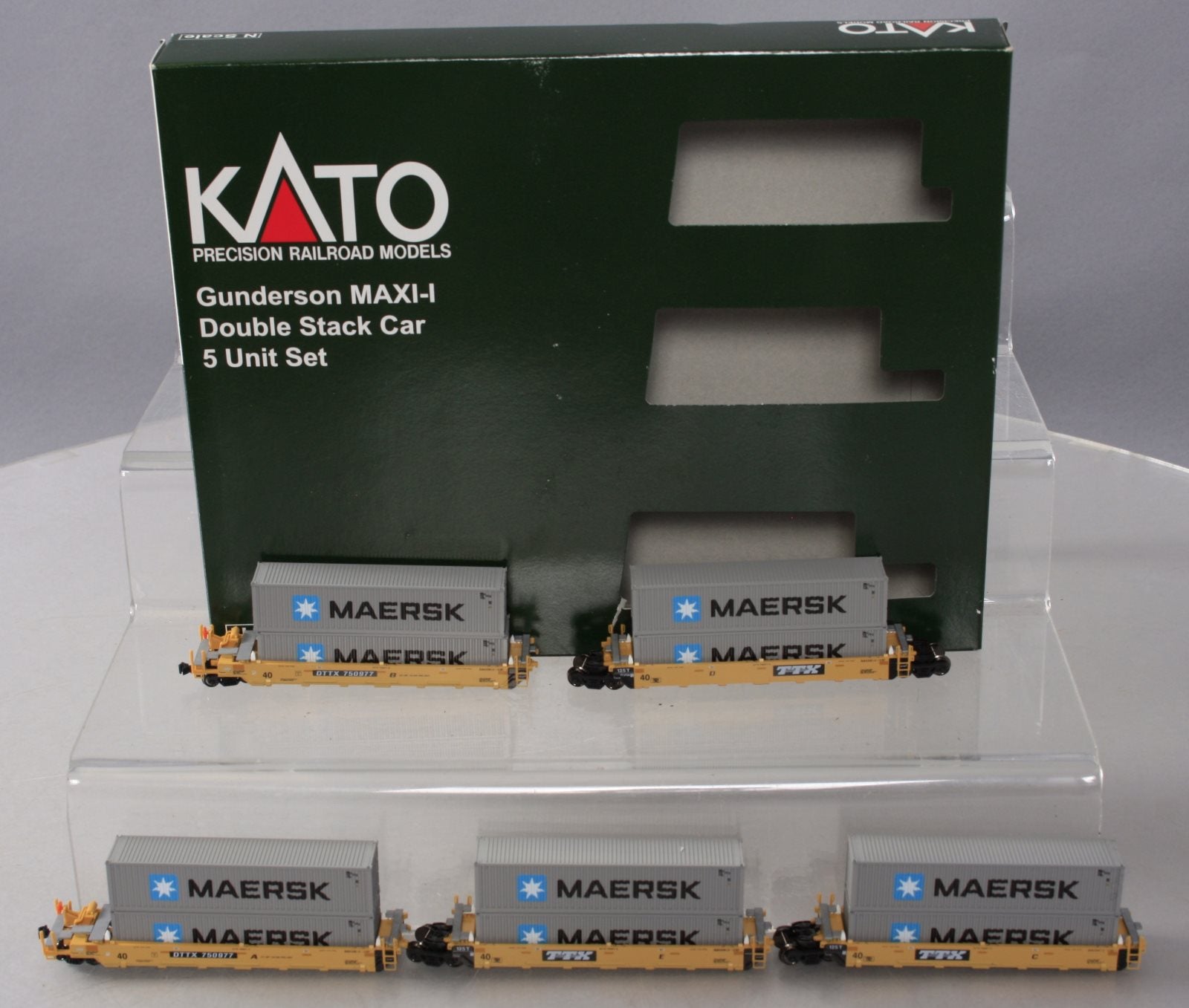 Kato 106-6143 N TTX Gunderson MAXI-I Double Stack Car #750977