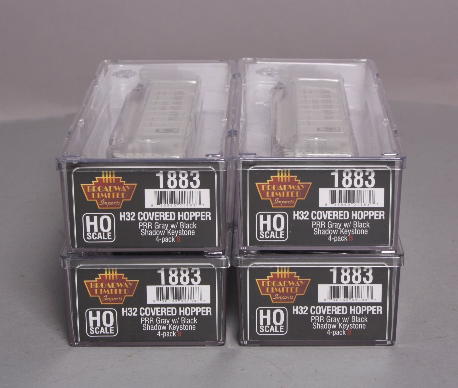 Broadway Limited 1883 HO Pennsylvania H32 5-Bay Covered Hopper Car (Set of 4)