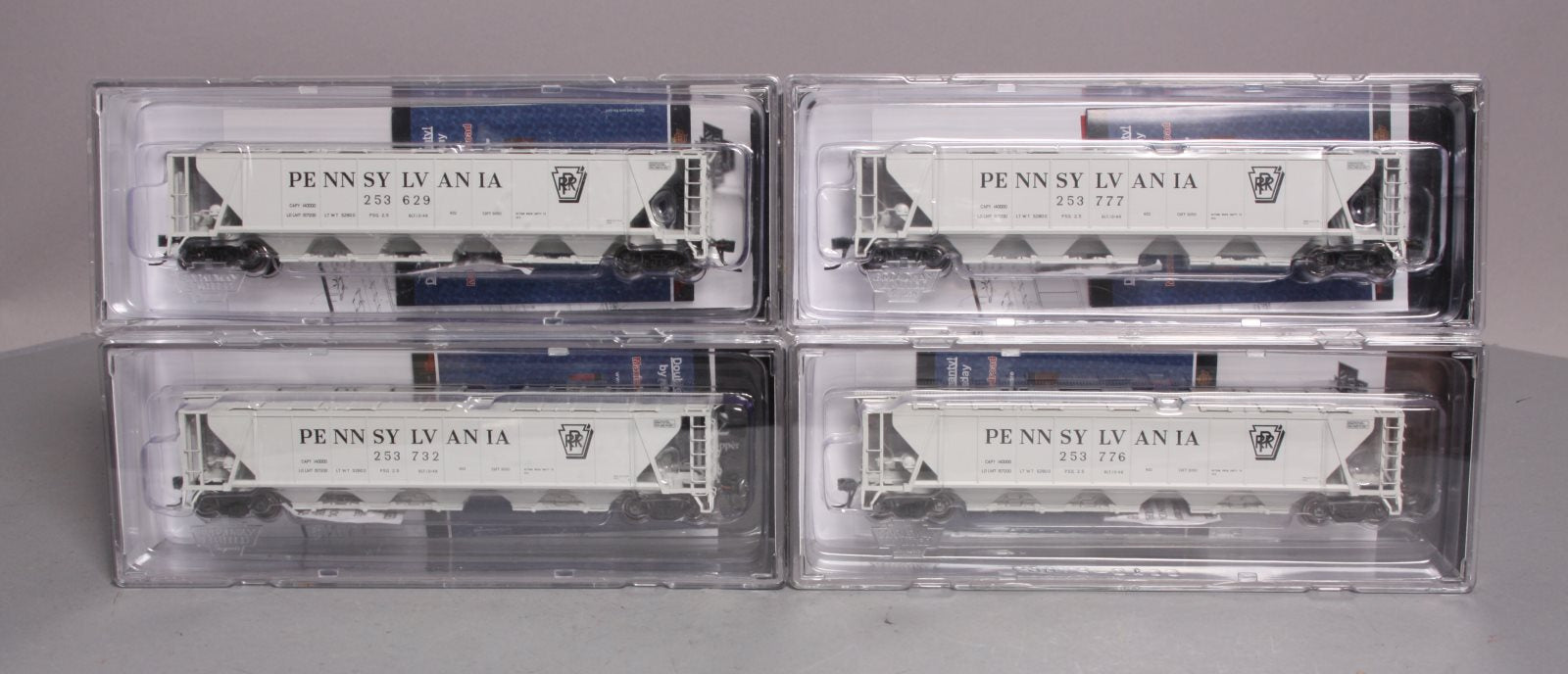 Broadway Limited 1883 HO Pennsylvania H32 5-Bay Covered Hopper Car (Set of 4)
