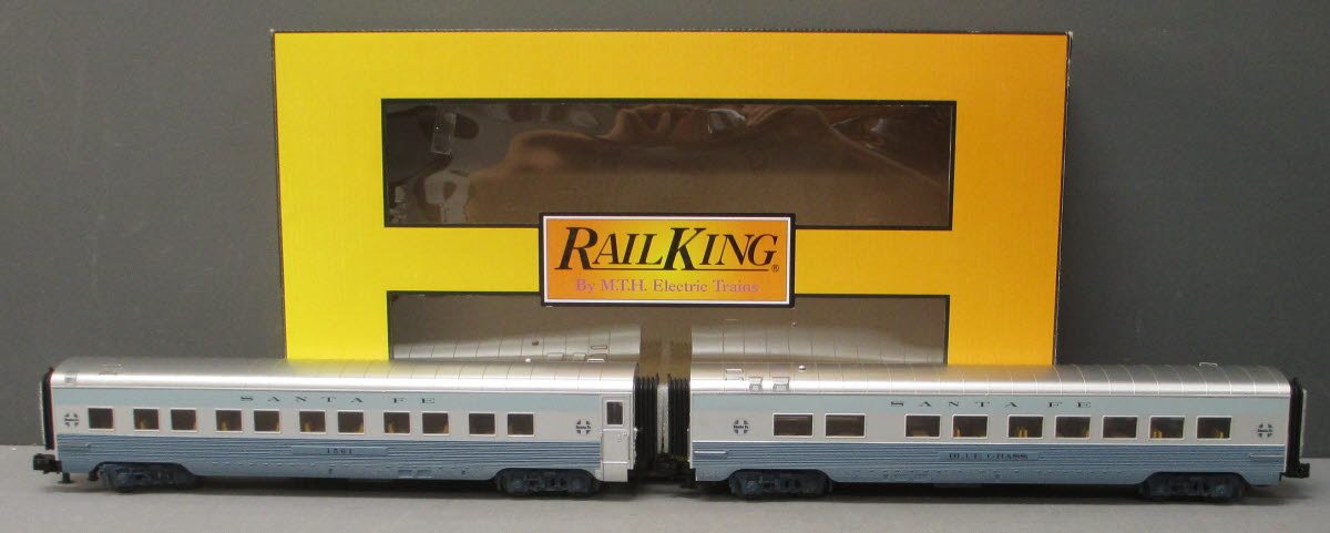 MTH 30-67872 O SF 60' Streamlined ABS Sleeper/Diner Passenger Car Set (Set of 2)