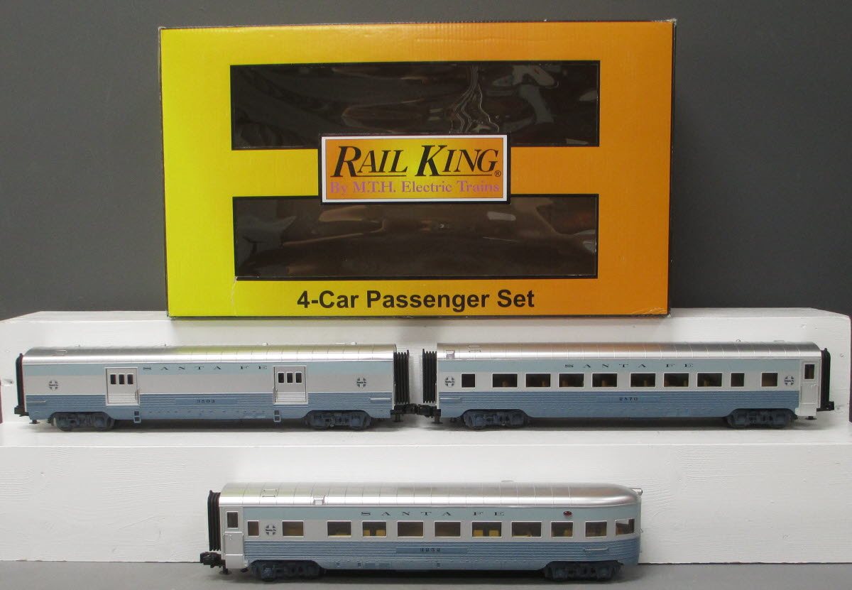 MTH 30-67871 O Santa Fe 60' Streamlined ABS Passenger Car Set (Set of 4)
