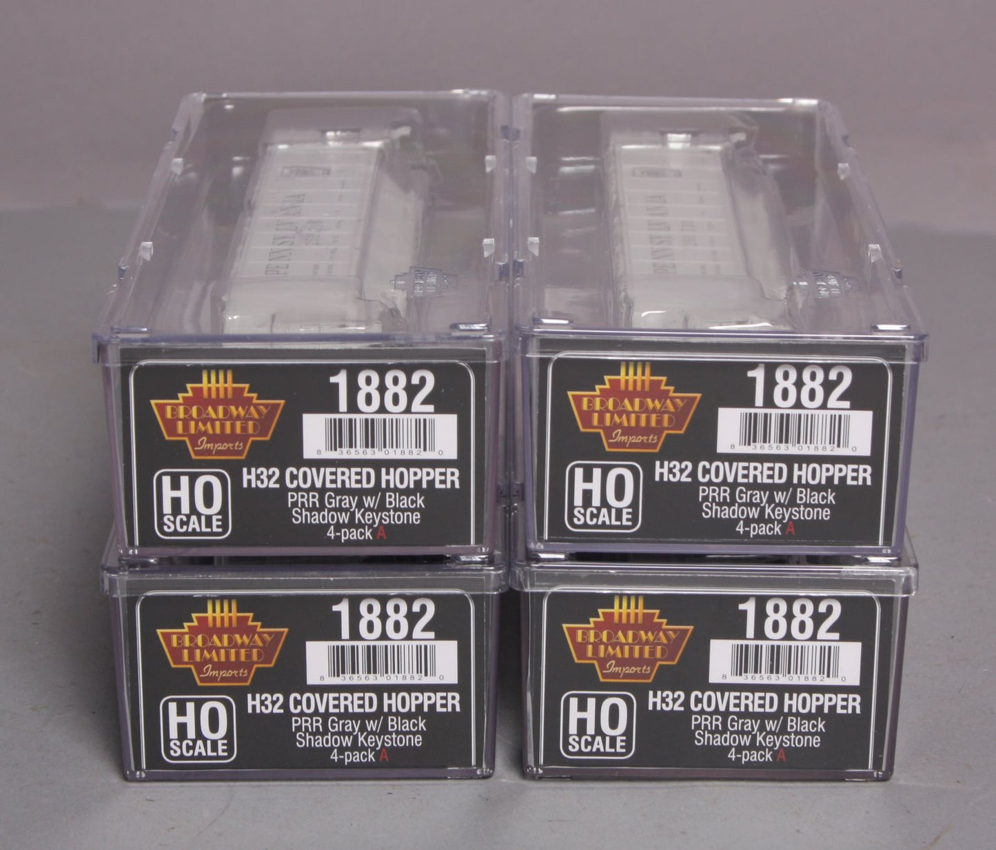 Broadway Limited 1882 HO Pennsylvania Class H32 5-Bay Covered Hopper (Set of 4)