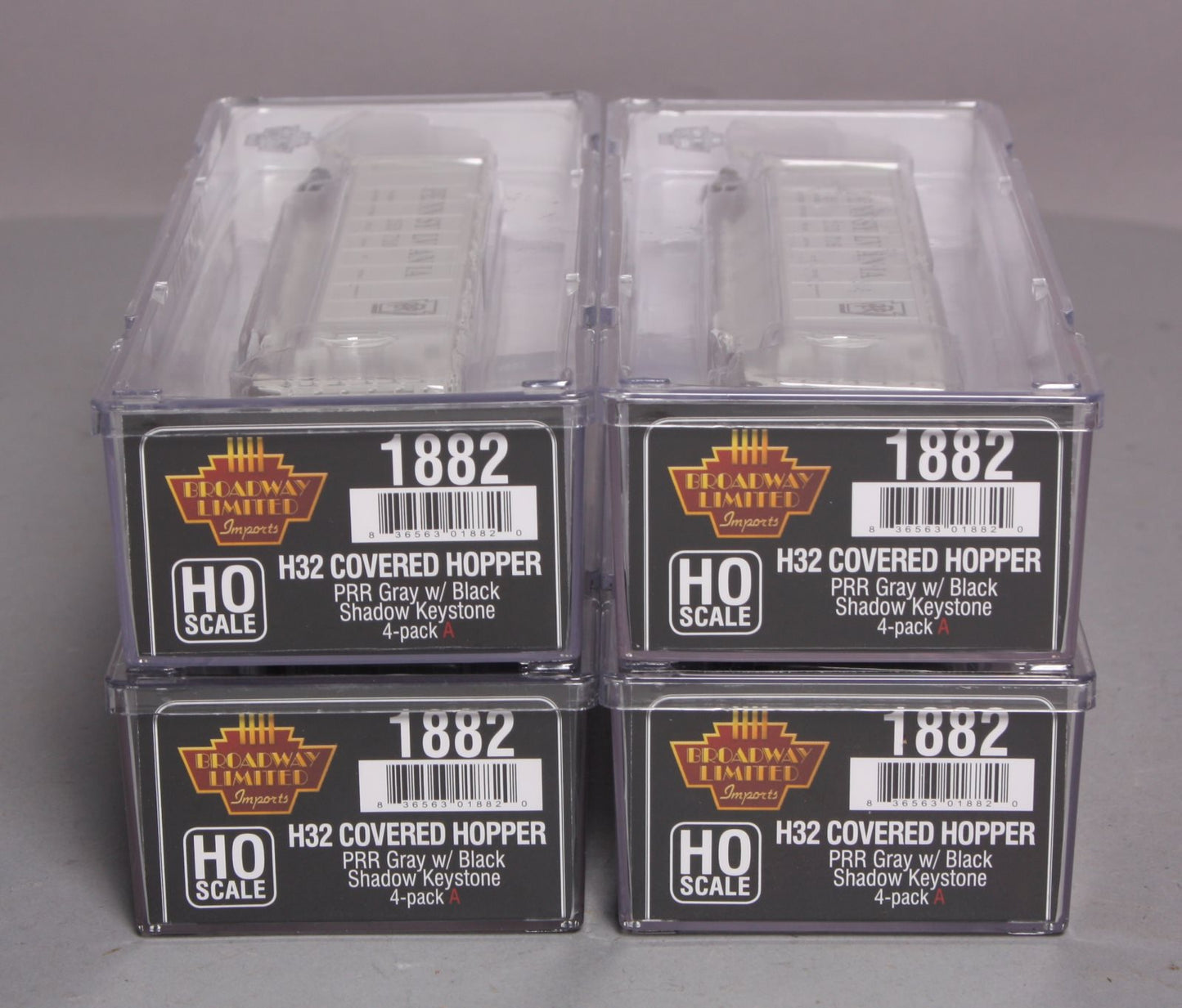 Broadway Limited 1882 HO Pennsylvania Class H32 5-Bay Covered Hopper (Set of 4)