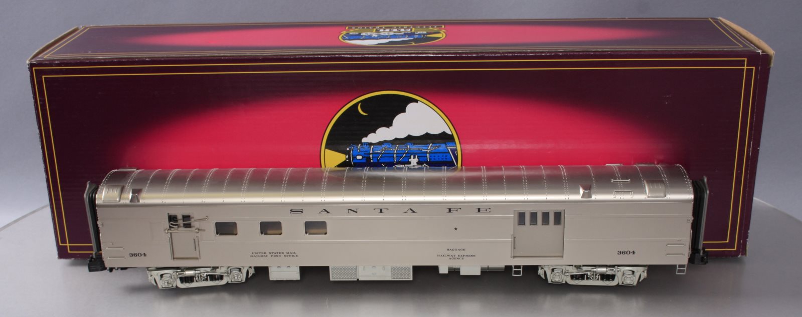 MTH 20-68136 O Santa Fe 70’ ABS Smooth Streamlined RPO Passenger Car #3604