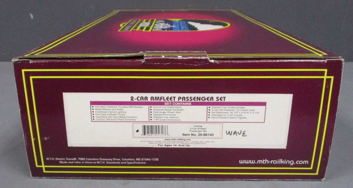 MTH 20-66143 O Amtrak Premier Amfleet Passenger Car Set (Set of 2)