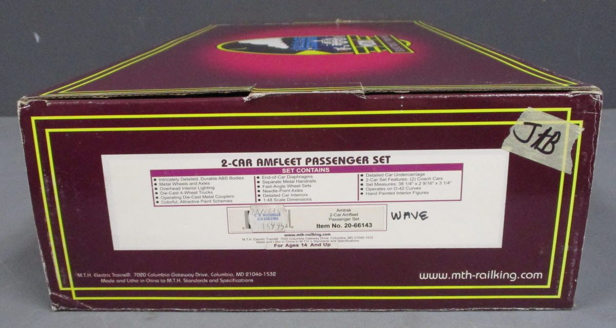 MTH 20-66143 O Amtrak Premier Amfleet Passenger Car Set (Set of 2)