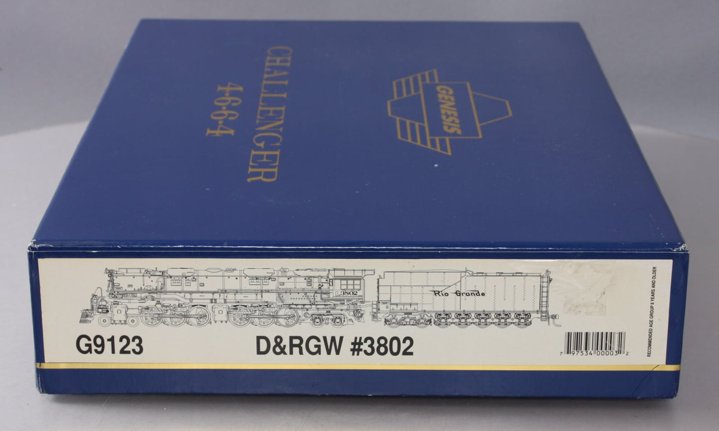 Athearn G9123 HO Denver and Rio Grande Western 4-6-6-4 with DCC & Sound #3802