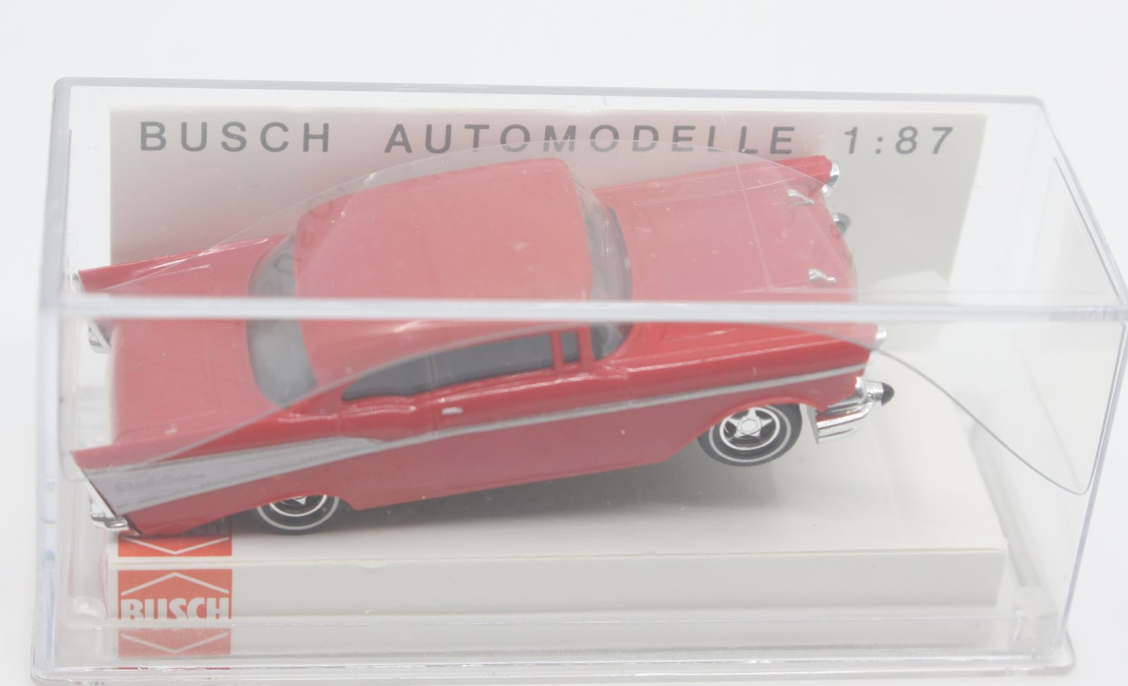 Busch 45003 1:87 Red 1957 Chevrolet Bel Air Coupe.