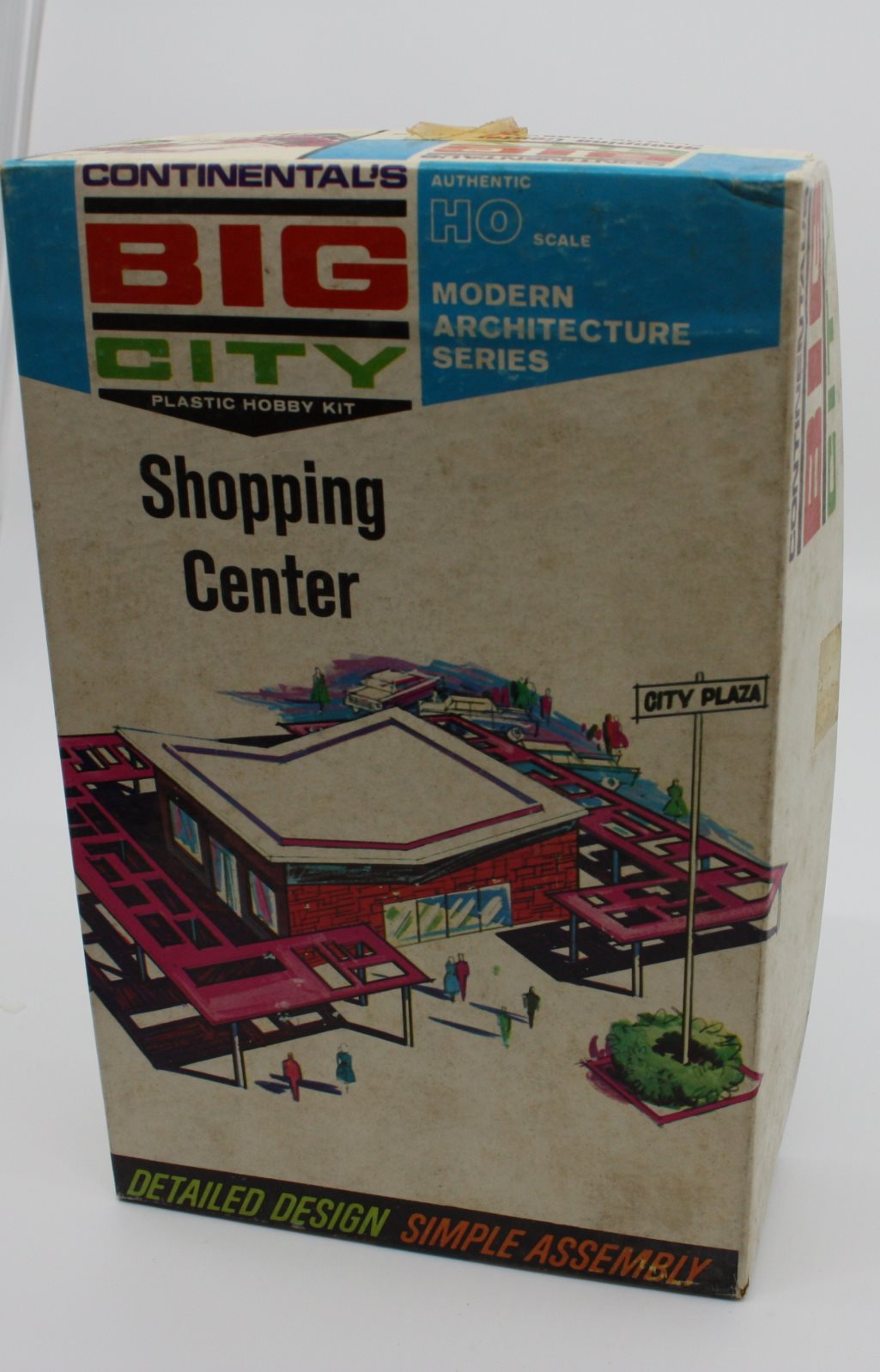 Continental 111-129 HO Big City Vintage Shopping Center Building Kit