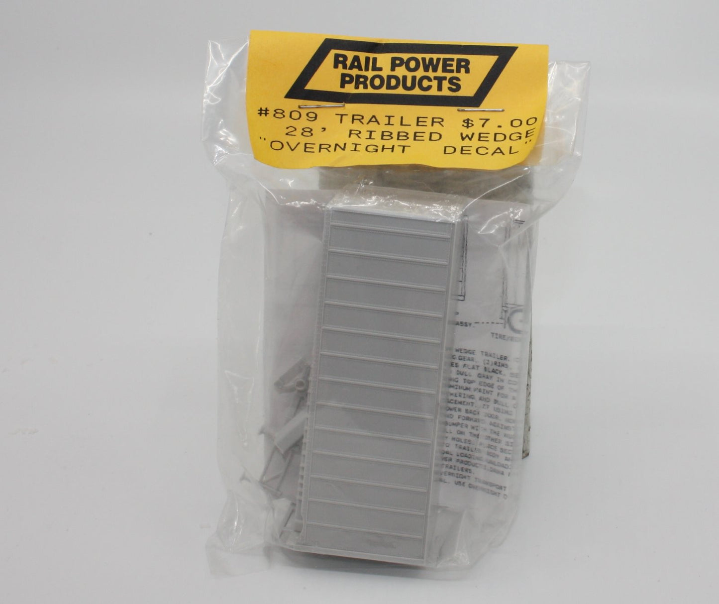 Rail Power 809 HO 28' Ribbed Wedge Overnight Decal Trailer Kit