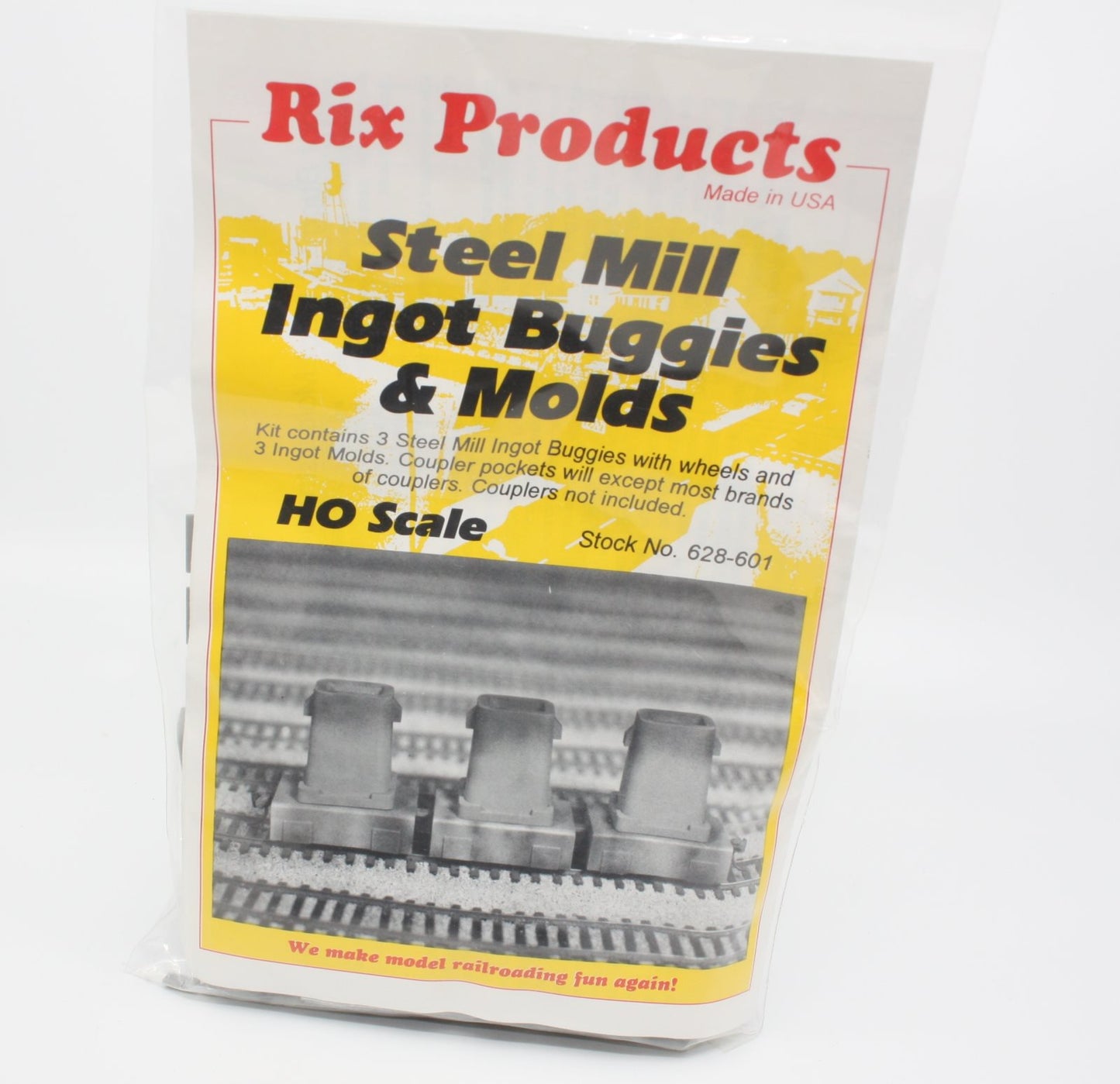 Rix Products 628-601 HO Steel Mill Ingot Buggies & Molds Kit