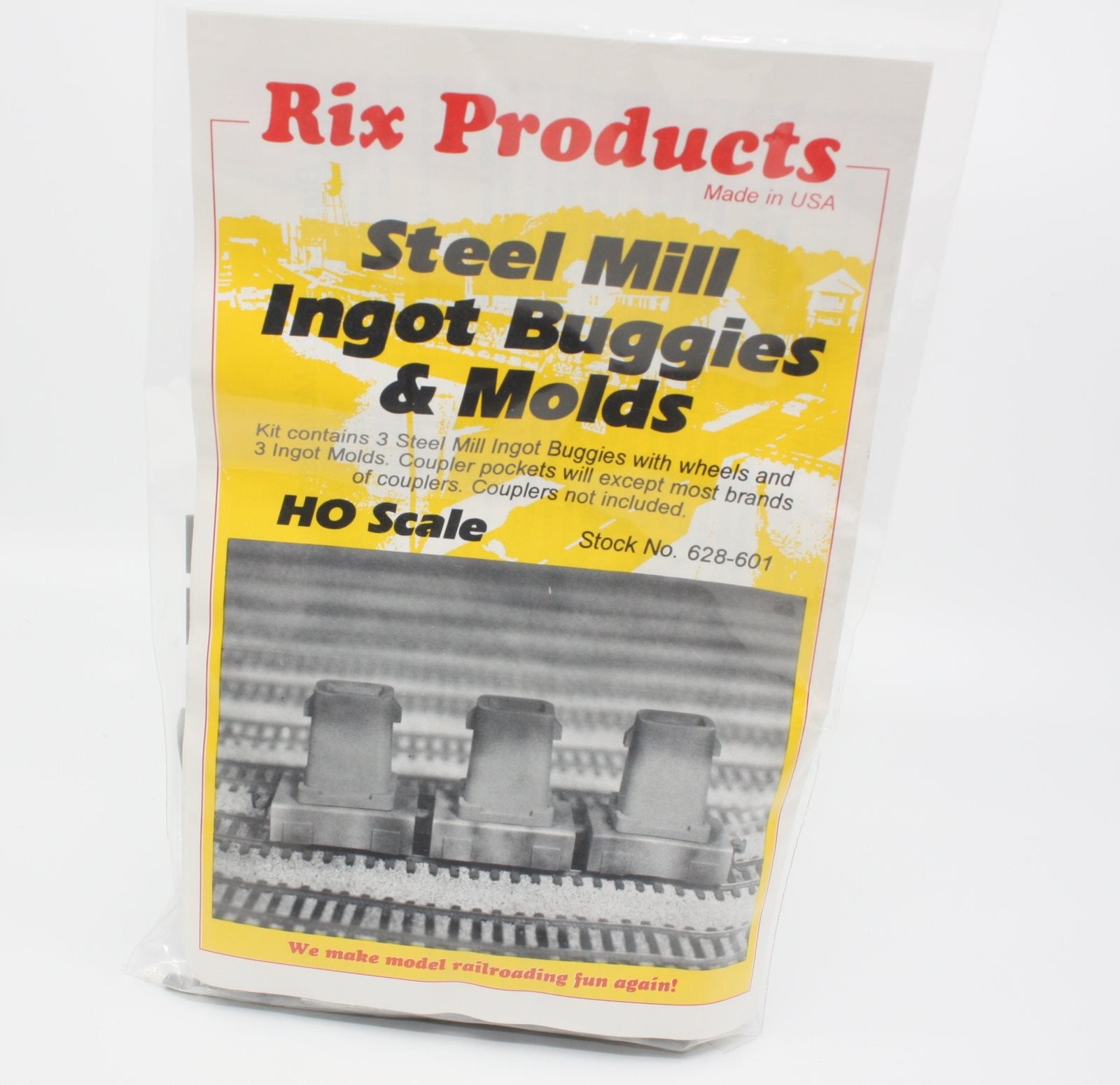 Rix Products 628-601 HO Steel Mill Ingot Buggies & Molds Kit