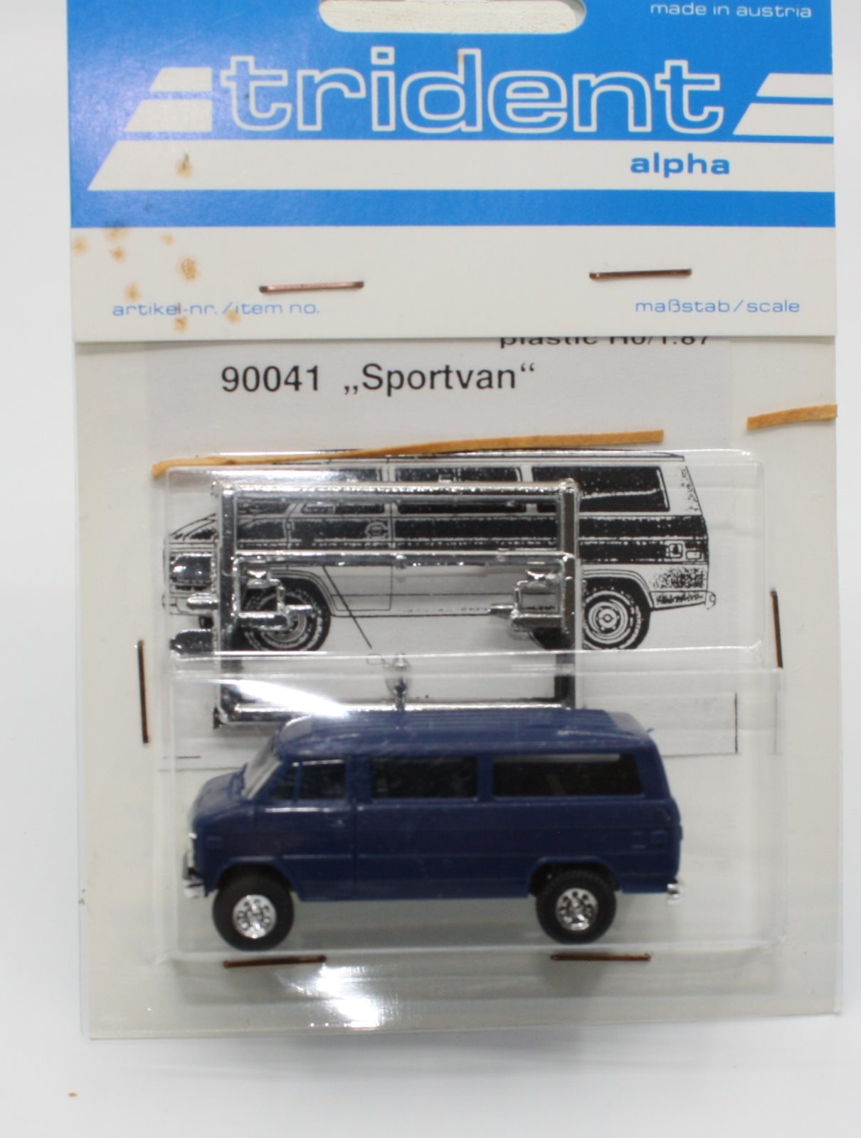 Trident Miniatures 90041 HO Blue Chevrolet Sport Van