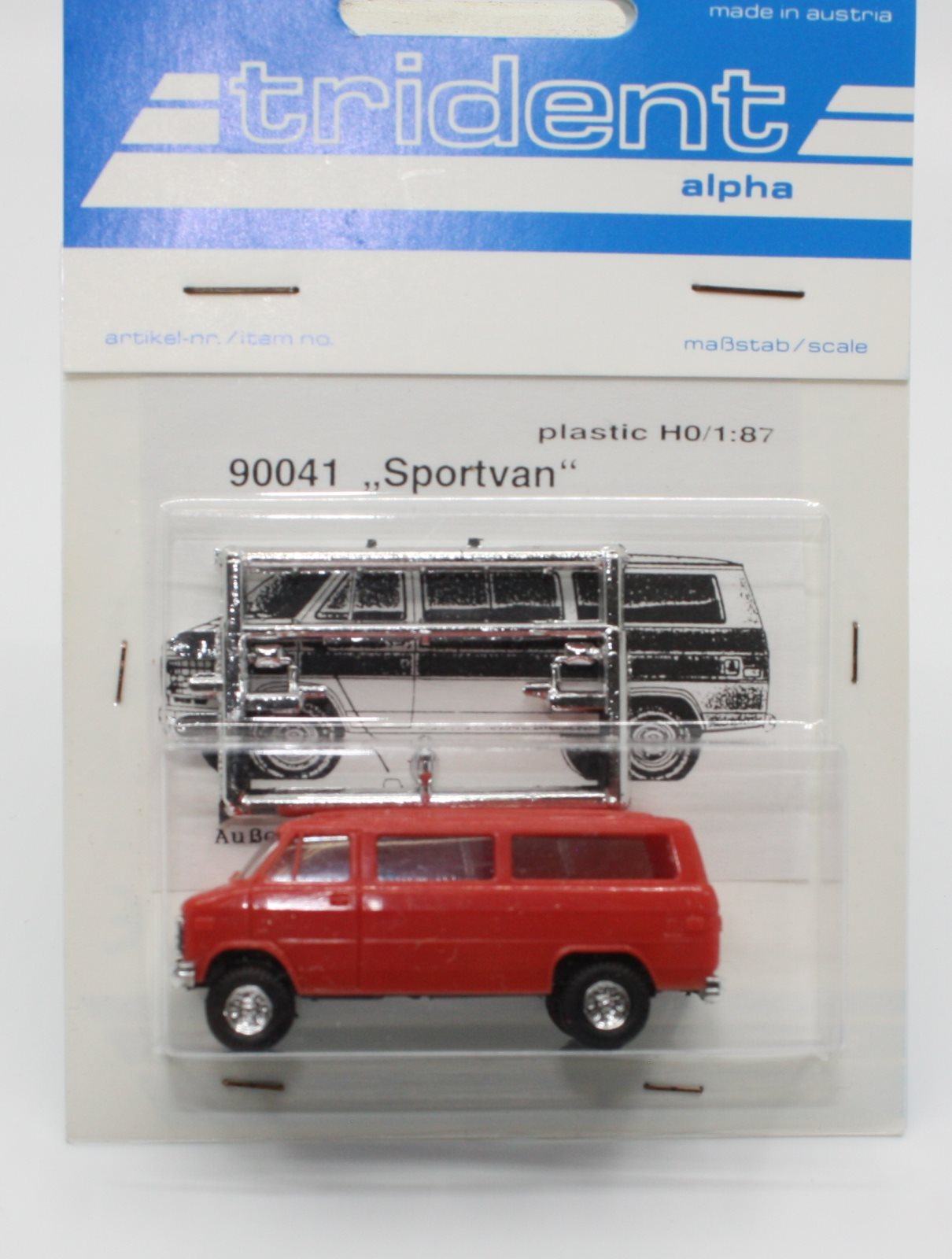 Trident Miniatures 90041 HO Scale Red Chevrolet Sport Van