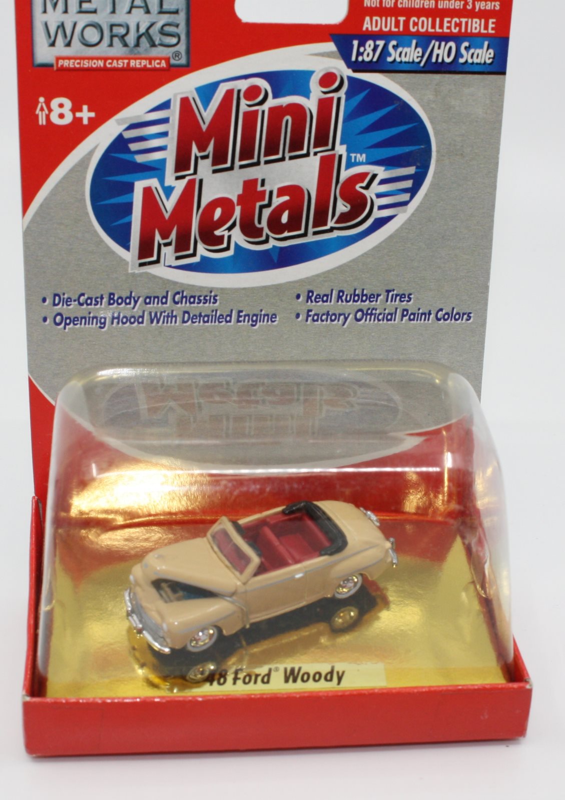 Classic Metal Works 30102 HO Scale Mini Metals Cream 1948 Ford Convertible Car