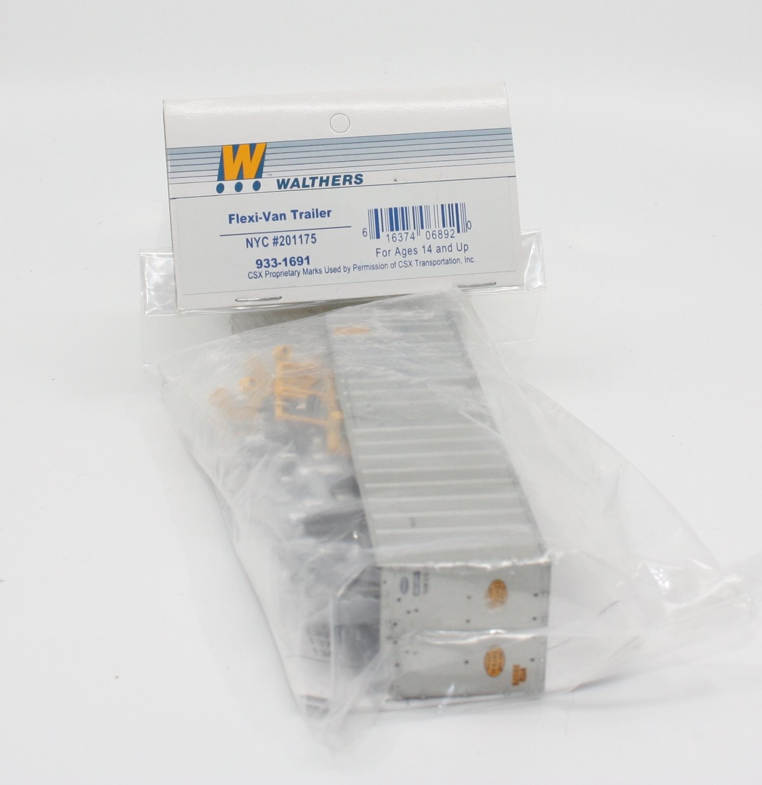 Walthers 933-1691 HO NYC Flexi-Van Trailer # 201175 Plastic Kit