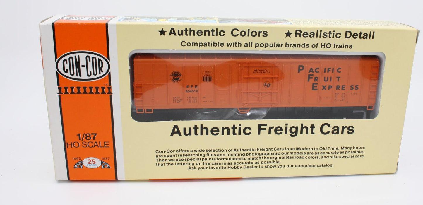 Con-Cor 0001-009801-4 HO 57' Mech Reefer PFR Orange Car W/Black Lettering Kit