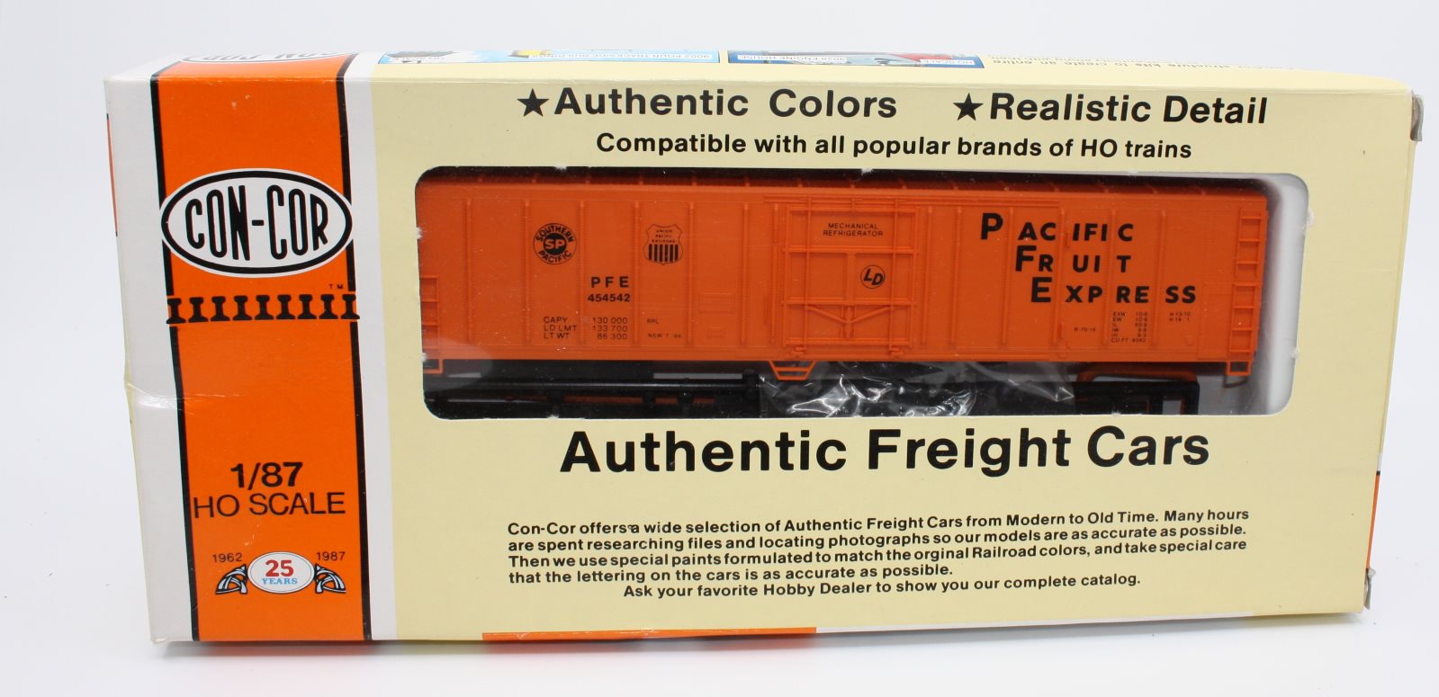 Con-Cor 0001-009801-12 HO PFE 57' Mechanical Reefer Kit Orange W/Black Lettering