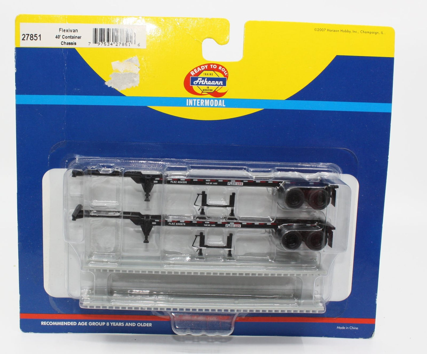 Athearn 27851 HO Flexivan 40' Container Chassis (Set of 2)