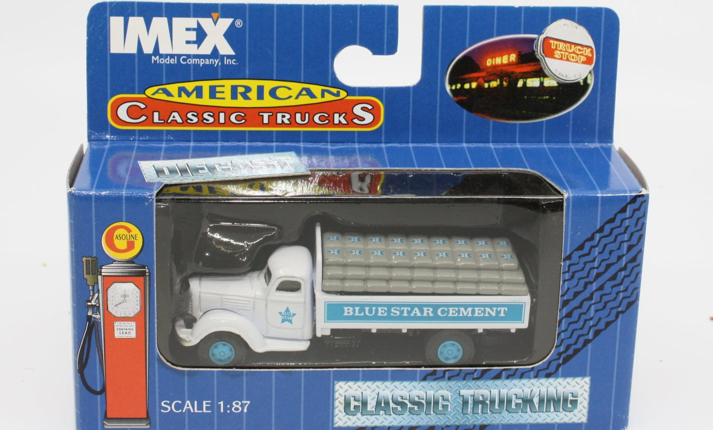 Imex 870192 HO International Harvester KB-8 Blue Star Cement Flatbed W/Load