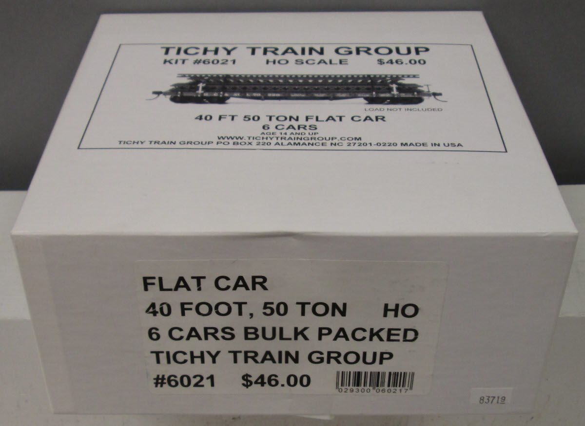 Tichy 6021 HO AC&F Flatcar 40' 50-Ton Undecorated (6)