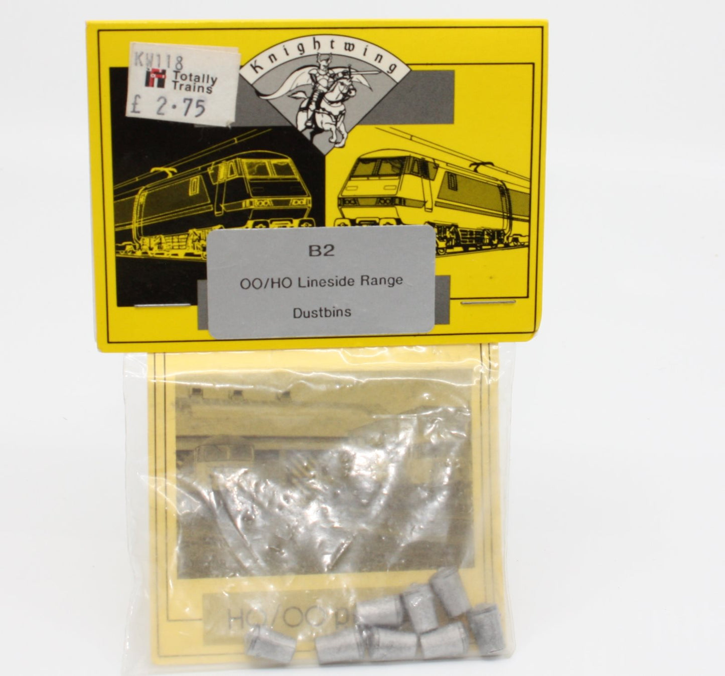 Knightwing International B2 OO/HO Scale Lineside Range Dustbins (Pack of 8)