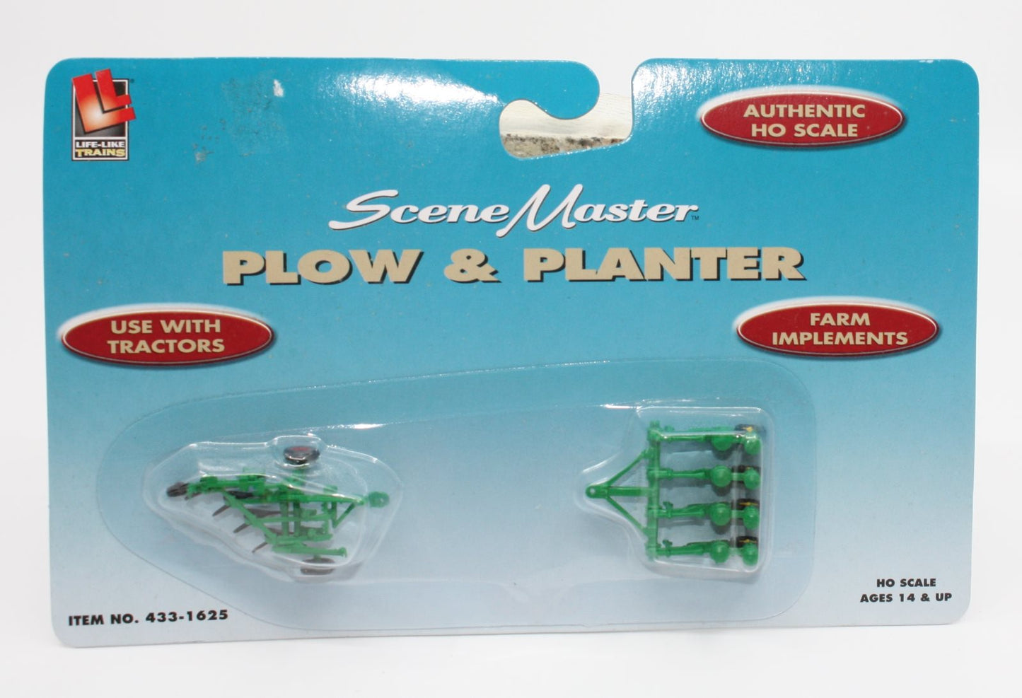 Life Like 433-1625 HO Four-Bottom Plow and Seed Planter