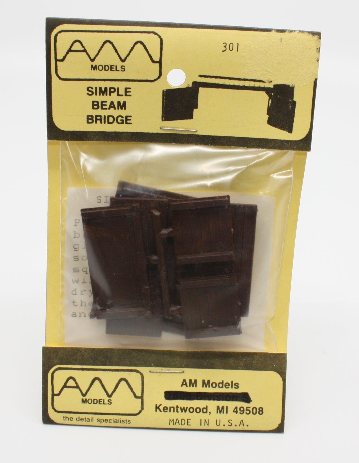 AM Models 301 HO Simple Beam Bridge Kit