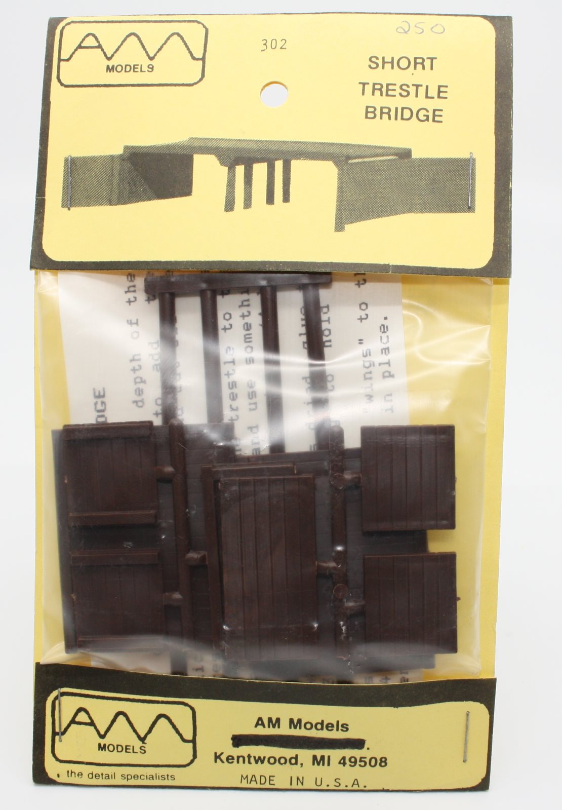 AM Models 302 HO Scale Short Trestle Bridge Kit