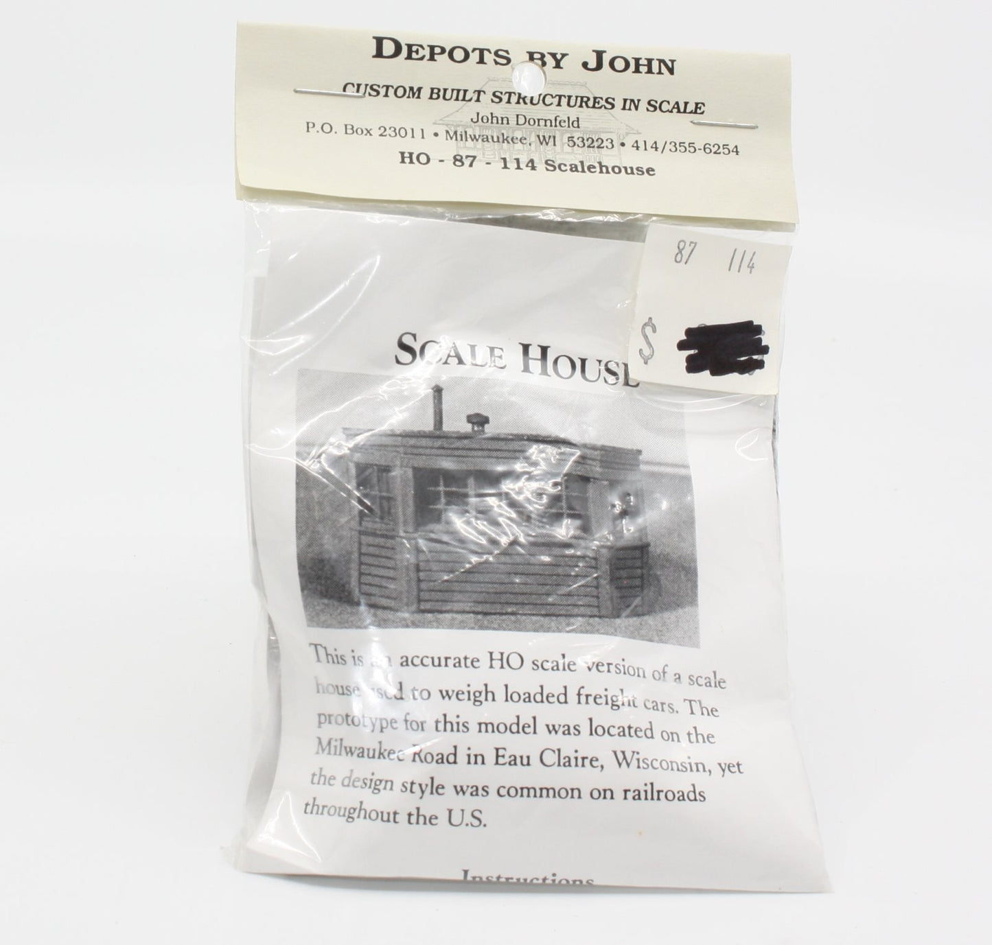 Depots By John 114 HO Scale House