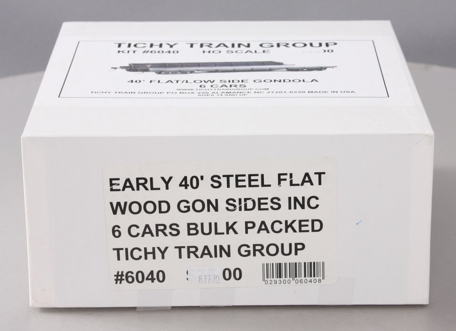 Tichy 6040 HO Undecorated w/Optional Wood Gondola Sides ACL Style Flatcar (6)