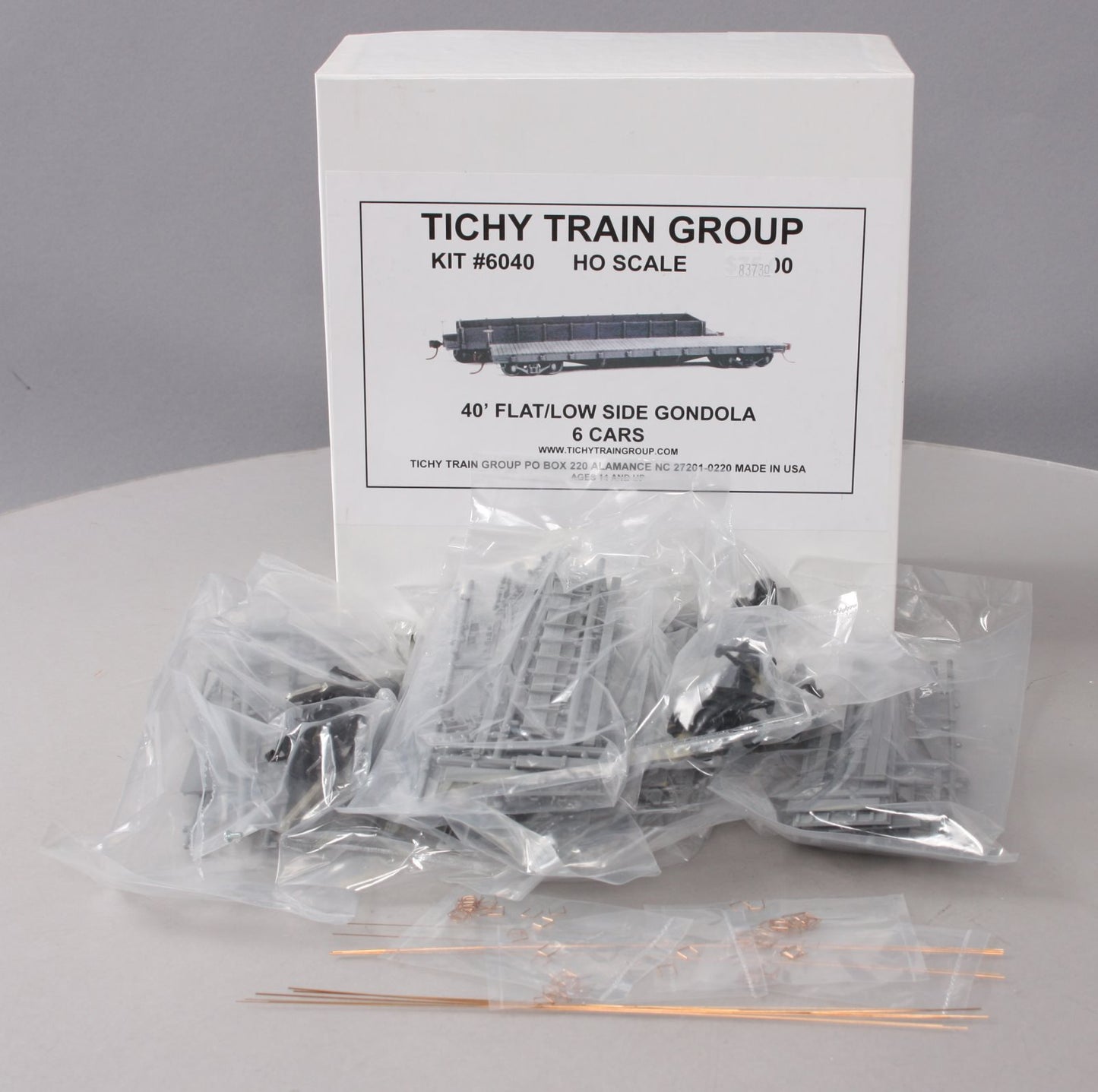 Tichy 6040 HO Undecorated w/Optional Wood Gondola Sides ACL Style Flatcar (6)