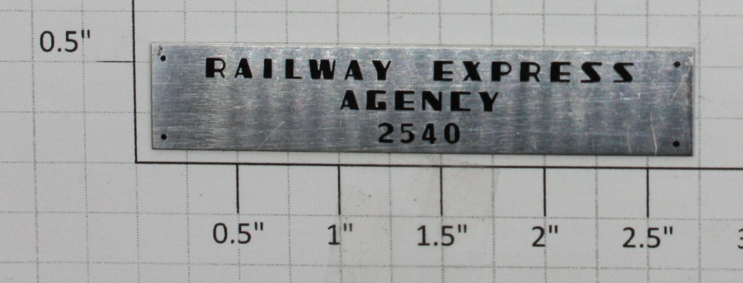 Lionel 2540-5AD Railway Express Agency Adhesive Plate