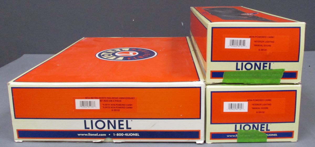 Lionel 6-35133 O Gauge MTA North Metro M-7 Add-On 2 Car Set